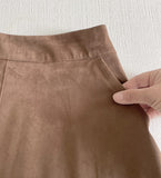 Cheshu Suede Flare Skirt