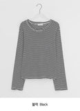 Kimber Stripe Round Long Sleeve Tee