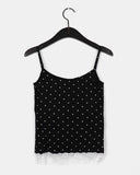 [with cup] Letin Dot Lace Sleeveless