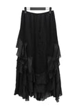 Resin Bohemian Unbalanced Tiered Skirt
