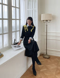 Siend Buckle Brushed Flared Skirt