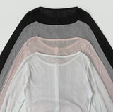 Slim Fit U-neck Long Sleeve Spring Summer Cardigan