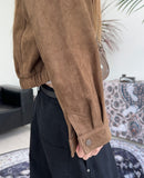 Seen suede crop jacket (+mini bag)