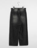 Monyo Cat Washing Wide Balloon Bijo Denim Pants
