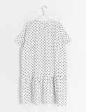 Totomi Dot Shirring Short Sleeve One Piece