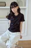 Mushroom Stitch Crop Short Sleeve Tee