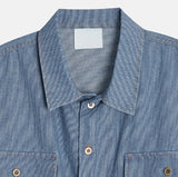 Leroy cutting denim shirt