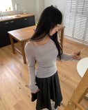 Maring Unbalanced Layered Midi Skirt