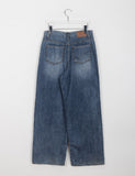 Forching Washing Wide Denim Pants