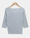 S-On Star Pattern Three Quarter T-Shirt
