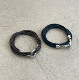 Cross leather bracelet