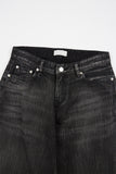 Falling low rise wide denim pants