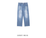 Summer ice cooling denim pants long ver.