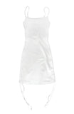 Back slit multi-shirring one-piece