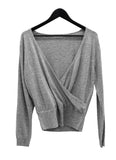 Moven V-neck wrap wool knit