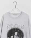Yoniko Cat Printed Sweatshirt