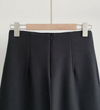 Aret Banding Slit H-Line Long Skirt