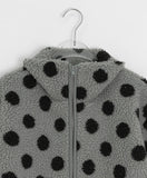 Ratmaru Dot Fleece Zip-Up Jumper