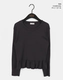 Getty Stripe Frill Layered Long Sleeve T-Shirt