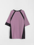 [unisex] Euron Pigment Sporty Color Matching Short Sleeve Tee