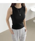 Inner round neck slim fit sleeveless