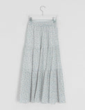 Honil Flower Shirring Banding Long Skirt