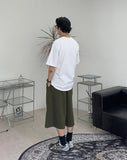 Kainen Pintuck Three-Quarter Bermuda Pants