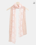 Juron Rose See-through Lace Scarf
