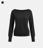 Soft button sleeve sweatshirt
