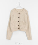 Ryuta Pocket Crop Wool Boucle Cardigan