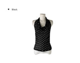 Pinne Dot Drape Halter Sleeveless