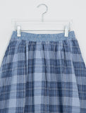 Juel Vintage Check Banding Long Skirt