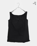 Limit string frill sleeveless mini one piece