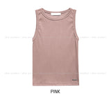 [U-BASIC] Melanin Metal Lettering Ribbed Sleeveless