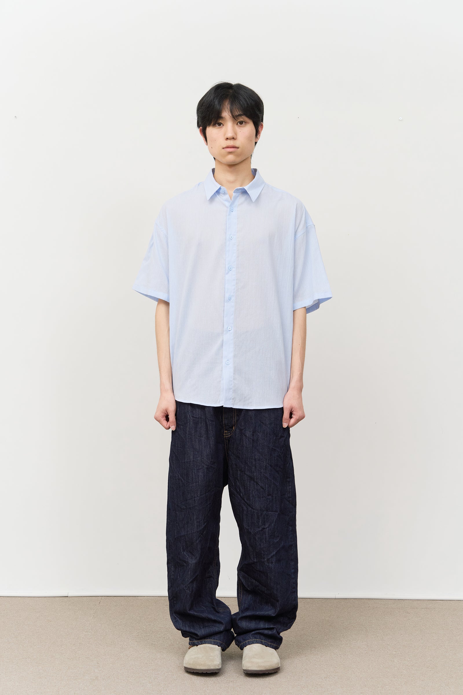 【HI FI FNK】Nine Striped Half Shirt HI FI FNK(ハイファイファンク) - ナインストライプ半袖シャツ