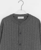 [Unisex] Dentron Rib Over Round Knit Cardigan