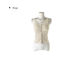 [with cup] Sedal Cap Lace Button Sleeveless