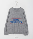 Paho Lettering Round Wool Knit