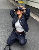 Pose No Collar Non-Fade Denim Jacket