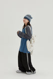 [BAONHAUS] Wake color matching raglan round long sleeve tee