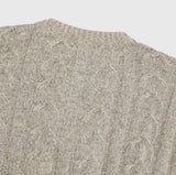 Levon Heavy Cable Henley Neck Knit