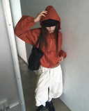 Ponel Grid Check Windbreaker Nylon Two-Way Hood Zip-Up