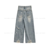 Becky Rough Damaged Denim Pants