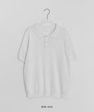 [unisex] Dilmob Summer Color Collar Short Sleeve Knit