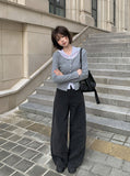 [Planning] Back Pocket Long Wide Cotton Pants