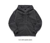 Dust pigment hood zip-up