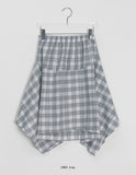 Dabiru Check Banding Layered Skirt