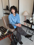 Modern three-tuck wide slacks