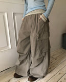 Karok Two-Pintuck Cargo Wide Pants