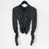 Losing Shirring Button Cardigan